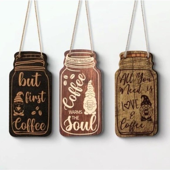 Gnome/Coffee☕️Wall Hangings - Picture 1 of 4